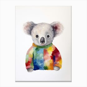Baby Animal Wearing Sweater Koala 2 Canvas Print