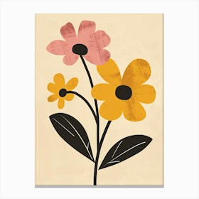 Sucre Flower Market Boho Minimalist Style Canvas Print