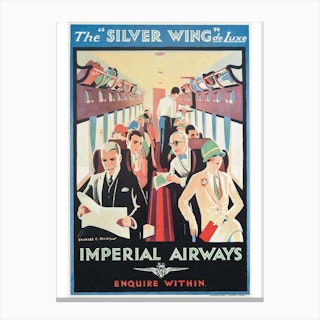 Poster Advertising Imperial Airways Canvas Print