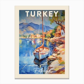 Fethiye Turkey 1 Fauvist Painting  Travel Poster Canvas Print