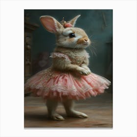 Bunny In A Tutu Canvas Print