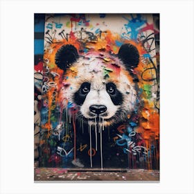 Panda Art In Mural Art Style 1 Canvas Print