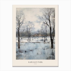 Winter City Park Poster Karlsaue Park Kassel 4 Canvas Print