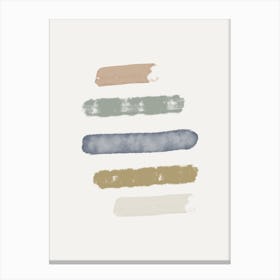 Watercolor Brushstrokes In Pastels Canvas Print
