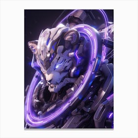 Futuristic Lion Art Canvas Print