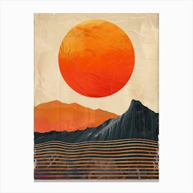 Sunset In The Desert Canvas Print