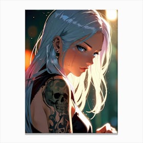 Tattooed Girl Canvas Print