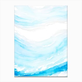 Blue Ocean Wave Watercolor Vertical Composition 141 Canvas Print