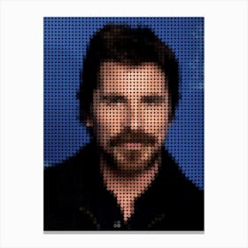 Christian Bale In Style Dots Canvas Print