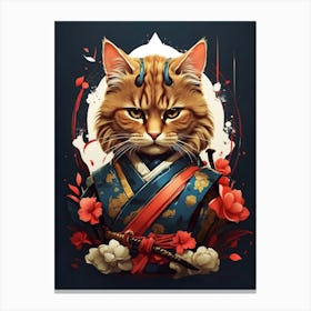 Samurai Cat 4 Canvas Print