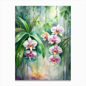 Orchids In The Jungle Canvas Print