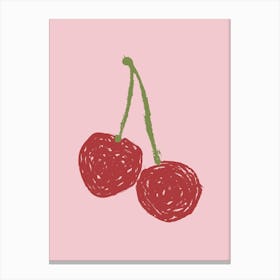 Cherry Illustration Canvas Print