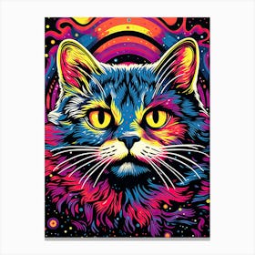 Quantum Whiskercraft, Psychedelic Cats series Canvas Print