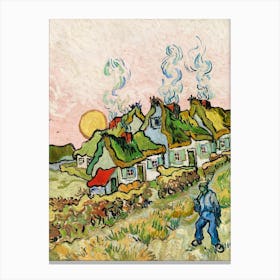 Houses And Figure (1890), Vincent Van Gogh Canvas Print