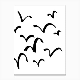 White Birds Canvas Print