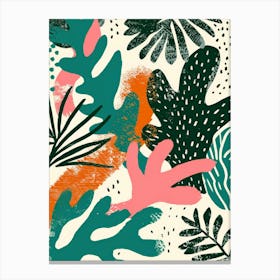 Tropical Leaves Pattern 6 Canvas Print