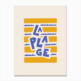 La Plage French Beach Canvas Print