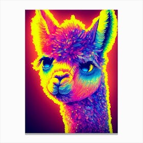 Neon Alpaca Canvas Print