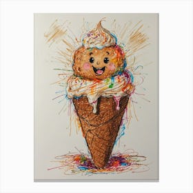 Ice Cream Cone 41 Canvas Print