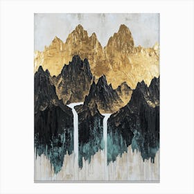 Jura Mountains Golden Peaks - Ethereal Geometry Canvas Print