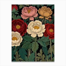 William Morris Peonies 1 Canvas Print