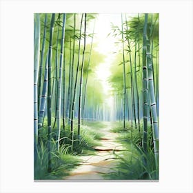 Bamboo Forest Path Canvas Print