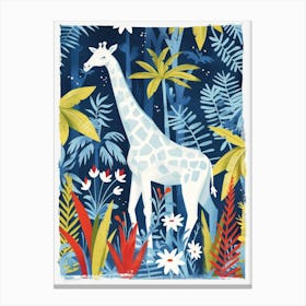 Giraffe In The Jungle 6 Canvas Print