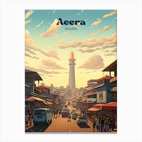 Accra Ghana 3 Travel Poster 3 4 Resize Canvas Print