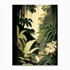 Hidden Paradise Jungle 1 Rousseau Inspired Canvas Print
