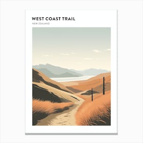 West Coast Trail New Zealand 2 Hiking Trail Landscape Poster Canvas Print