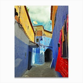 Blue City Of Chefchaouen Canvas Print