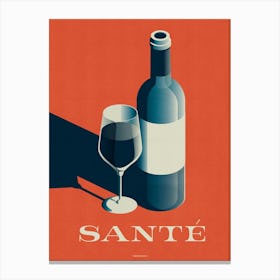 Sante Good Health Wine Print Canvas Print
