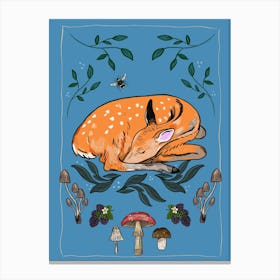 Sleeping Deer Canvas Print