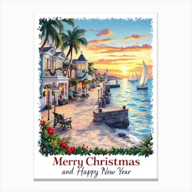 Merry Christmas And Happy New Year 9 Canvas Print