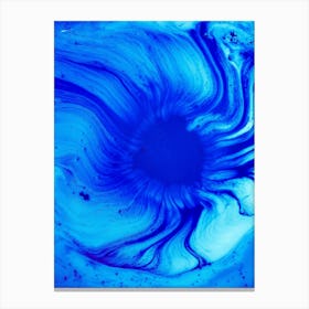 Abstract Blue Swirl Canvas Print