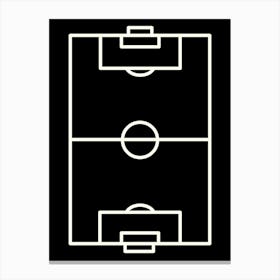 Soccer Field black Canvas Print