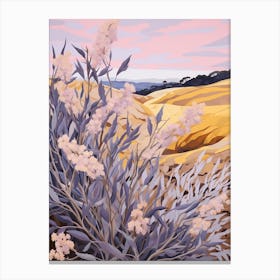 Lavender 2 Flower Painting Canvas Print