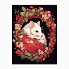 An Illustration Of A Sleeping Possum 2 Canvas Print