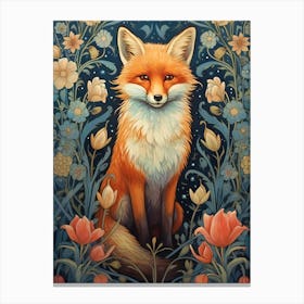 Fox In The Garden Canvas Print