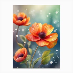 Orange Poppies Canvas Print