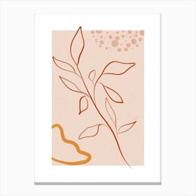 Leaves And Flowers Canvas Print