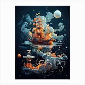 Ship In The Sky Canvas Print