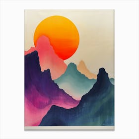 Sunset In The Mountains 44 Canvas Print