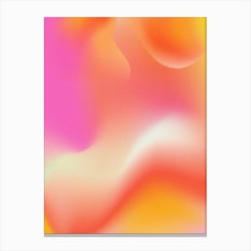 Pink and Orange Soft Aesthetic Aura Gradient Minimalist Background Canvas Print