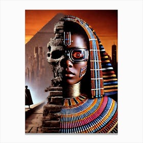 Egyptian and Nubian Futuristic Illustration Canvas Print