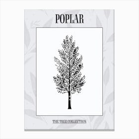 Poplar Tree Simple Geometric Nature Stencil 1 Poster Canvas Print