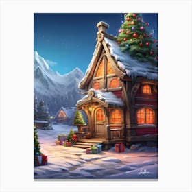 Christmas House Canvas Print