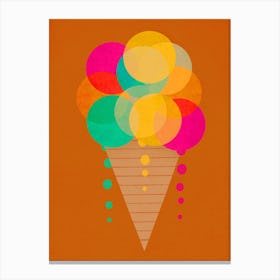 Neon Ice Cream Canvas Print