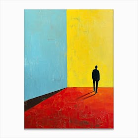 Man In Red And Yellow, Minimalism Canvas Print