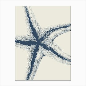 SeaStar in Blue, Beach Decor, Minimalist Coastal Art Stampe su tela